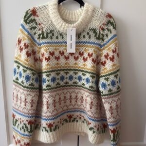 SAMSOE Simones Crew Neck in Whisper White, Size XL